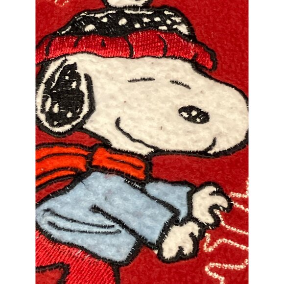 Peanuts Snoopy Red Fleece Pullover Sweatshirt XLarge Vintage - Picture 3 of 6